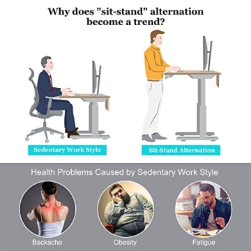Adjustable Standing Desk with Wheels - Ergonomic Mobile Office Solution
