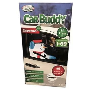 Joyful Airblown Buddy Snowman for Holiday Road Trips