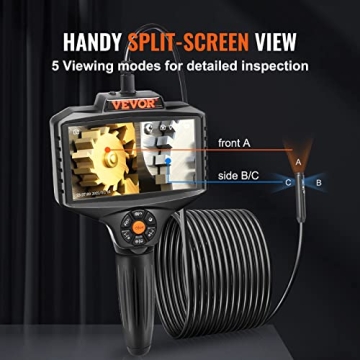 VEVOR Triple Lens Inspection Camera 1080P HD 16.5FT