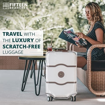 Premium Clear Luggage Covers with Handle Openings 28in