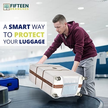 Premium Clear Luggage Covers with Handle Openings 28in