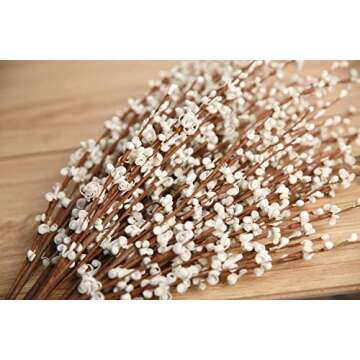 MISSWARM 10 Pieces 29.5" Long of Artificial Flowers Fake Flowers, Artificial Flowers for Wedding Home Office Party Hotel Indoor or Yard Decoration(White) (10, White)