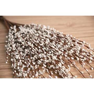 MISSWARM 10 Pieces 29.5" Long of Artificial Flowers Fake Flowers, Artificial Flowers for Wedding Home Office Party Hotel Indoor or Yard Decoration(White) (10, White)