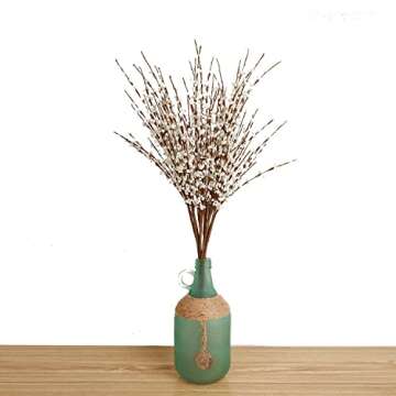 MISSWARM 10 Pieces 29.5" Long of Artificial Flowers Fake Flowers, Artificial Flowers for Wedding Home Office Party Hotel Indoor or Yard Decoration(White) (10, White)