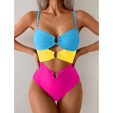 Stylish Eomenie One Piece Swimsuit for Trendy Women