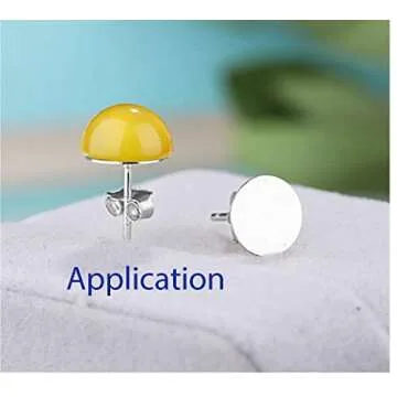 20 Pairs Adabele Authentic Sterling Silver Earring Posts Findings 0.7mm Pin 3mm (0.12 Inch) Small Glue On Flat Pad 40pcs Earnut Backs for Earrings Making SS229-3