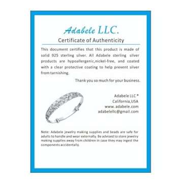 20 Pairs Adabele Authentic Sterling Silver Earring Posts Findings 0.7mm Pin 3mm (0.12 Inch) Small Glue On Flat Pad 40pcs Earnut Backs for Earrings Making SS229-3