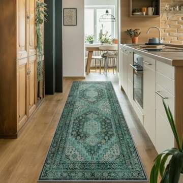 GENIMO Vintage Hallway Runner Rug - Machine Washable & Non-Slip