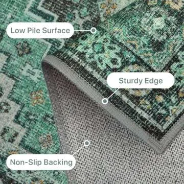 GENIMO Vintage Hallway Runner Rug - Machine Washable & Non-Slip