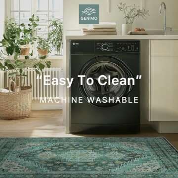 GENIMO Vintage Hallway Runner Rug - Machine Washable & Non-Slip