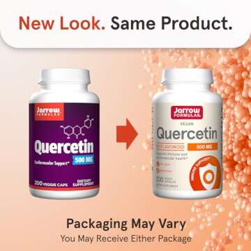 Jarrow Formulas Quercetin 500 mg, Dietary Supplement, Antioxidant Support for Cardiovascular and Imm...