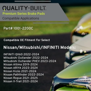 QUALITY-BUILT Ceramic Rear Brake Pads for Nissan/Mitsubishi