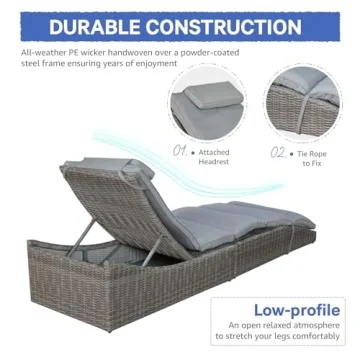 Soleil Jardin Adjustable Folding Outdoor Chaise Lounge