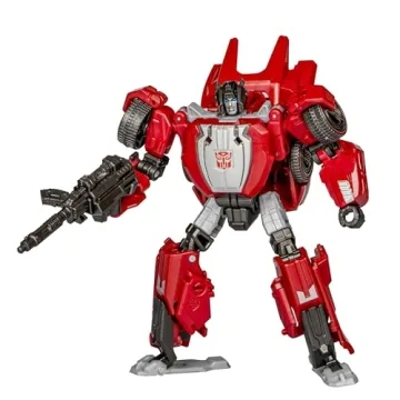 Transformers Toys Studio Series Deluxe War for Cybertron 07 Gamer Edition Sideswipe, 4.5-inch Conver...