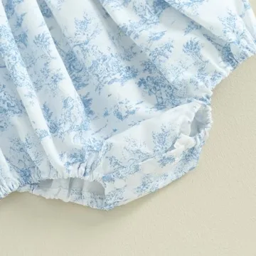 Ursobutegl Baby Girls Floral Ruffle Romper for Summer Fun