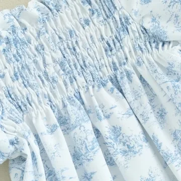 Ursobutegl Baby Girls Floral Ruffle Romper for Summer Fun