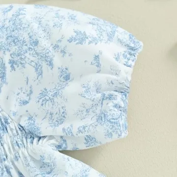 Ursobutegl Baby Girls Floral Ruffle Romper for Summer Fun