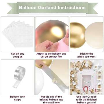 White and Gold Balloons Garland Arch,102 pcs Beige White Gold Balloons with for Boho Wedding Baby Bridal Shower Engagement Anniversary Birthday Decorations