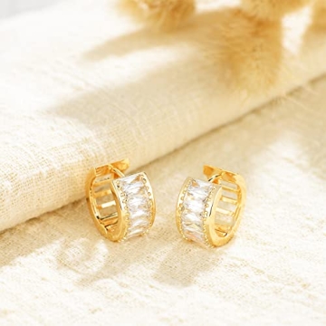 DAINTY 14K GOLD HOOP EARRINGS FOR WOMEN