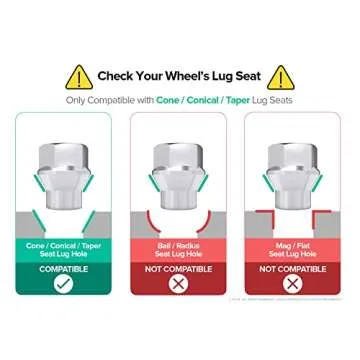 24 Chrome Silver Open ET Lug Nuts for 6Lug Vehicles