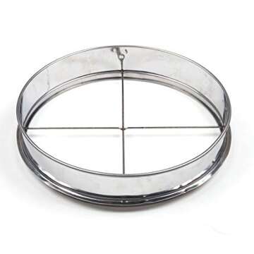 Practicool Garden Potting Mesh Sieve - Sifting Pan - Stainless Steel Riddle - Mix Soil Filter - with 4 Interchangeable Mesh Sizes - 3, 6, 9, 12mm