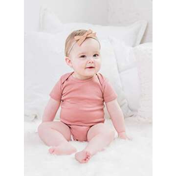 Colored Organics - Organic Cotton Baby Bodysuit - Short Sleeve Infant One Piece - Dusty Rose - 6-12M