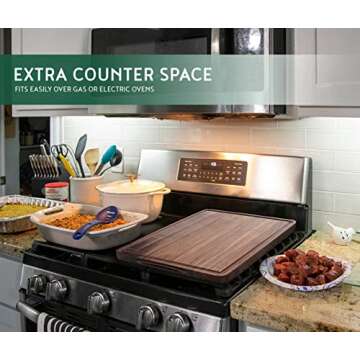 AZRHOM XL Walnut Wood Cutting Board Gift Box with Juice Groove