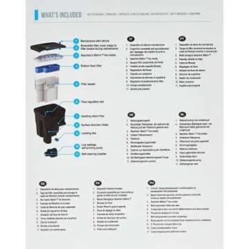 Seachem Tidal Power Aquarium Filter - 35 Gallon Large Fish Tank Filter,black