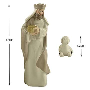 QF Home Nativity Set Collectable Nacimientos De Navidad Holiday Ornament Great Choice for Tabletop Religion Décor