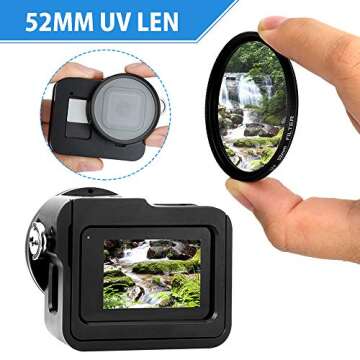 Luxebell Aluminium Alloy Skeleton Thick Solid Protective Case Shell Frame Housing for GoPro Hero 8 Vlogging