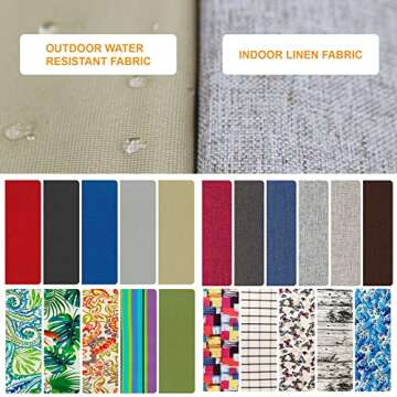 RULAER Custom Size Bench Cushion,Custom Bench Cushion for Indoor/Outdoor Furniture,Durable Outdoor W...