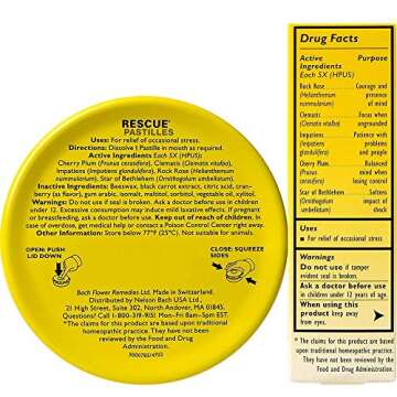 Bach RESCUE PASTILLES, Cranberry Flavor, 35 Count, and Bach 20mL Dropper, Natural Stress Relief, Homeopathic Flower Remedy, Vegetarian, Gluten and Sugar-Free, 35 Count