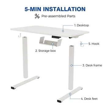 FLEXISPOT Adjustable Electric Stand Up Desk 55x24