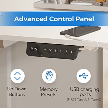 FLEXISPOT Adjustable Electric Stand Up Desk 55x24