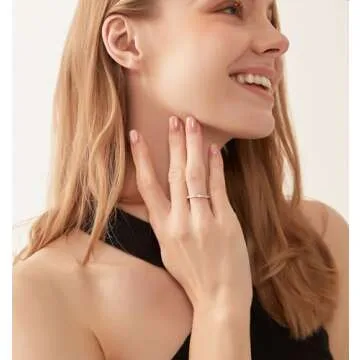 TIGRADE 2mm Women Titanium Eternity Ring Cubic Zirconia Anniversary Wedding Engagement Band Size 3-13, Gold, Size 3