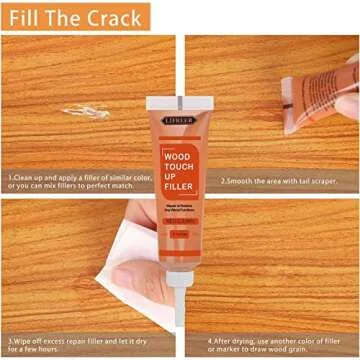 Lifreer Wood Furniture Repair Kit, High-Performance Wood Filler, Wood Putty with Beeswax - Hardwood Floor Scratch Repair Kit for Scratch, Cracks, Hole, Laminate, Table, Door