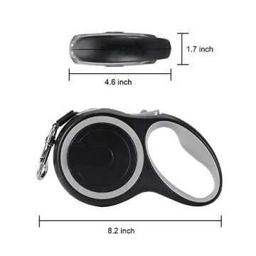 EC.TEAK Retractable Dog Leash, 26 Foot Dog Walking Leash for Medium Large Dogs up to 110lbs, One Button Break & Lock, Heavy Duty No Tangle, Large