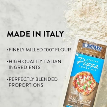 DeLallo Italian Pizza Dough Mix Kit for Authentic Pizza