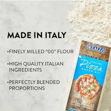 DeLallo Italian Pizza Dough Mix Kit for Authentic Pizza