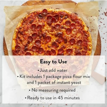 DeLallo Italian Pizza Dough Mix Kit for Authentic Pizza