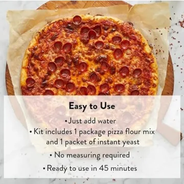 DeLallo Italian Pizza Dough Mix Kit for Authentic Pizza