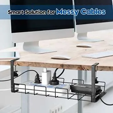 Under Desk Cable Management Trays for Neat Workspaces