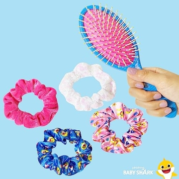 Baby Shark Hair Set - Brush, Ties & Scrunchies for Kids