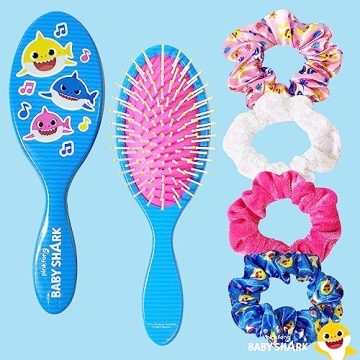 Baby Shark Hair Set - Brush, Ties & Scrunchies for Kids