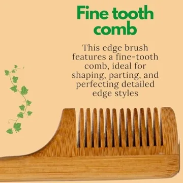 GranNaturals Eco-Friendly Edge Brush & Comb for Curly Hair