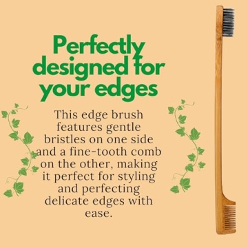 GranNaturals Eco-Friendly Edge Brush & Comb for Curly Hair