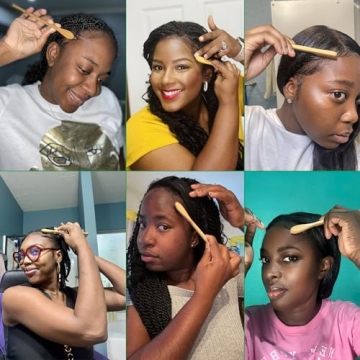 GranNaturals Eco-Friendly Edge Brush & Comb for Curly Hair