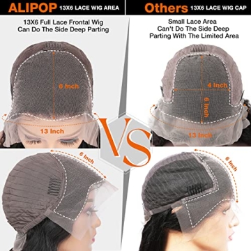 ALIPOP 24 Inch Lace Front Wig 180 Density Body Wave