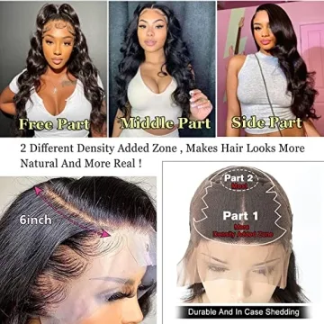 ALIPOP 24 Inch Lace Front Wig 180 Density Body Wave