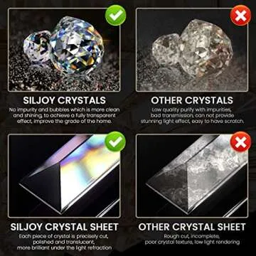 Siljoy 42 Inch Gold Fandelier Ceiling Fan with Light, Crystal Ceiling Fan with Lights and Remote, LED Dimmable Chandelier Fan with Invisible Reversible Fan Blades for Bedroom Living Room Dining Room